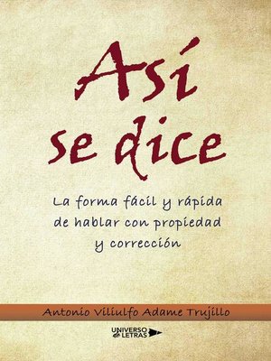 cover image of Así se dice